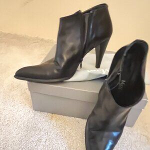 MaxMara Black Leather Booties